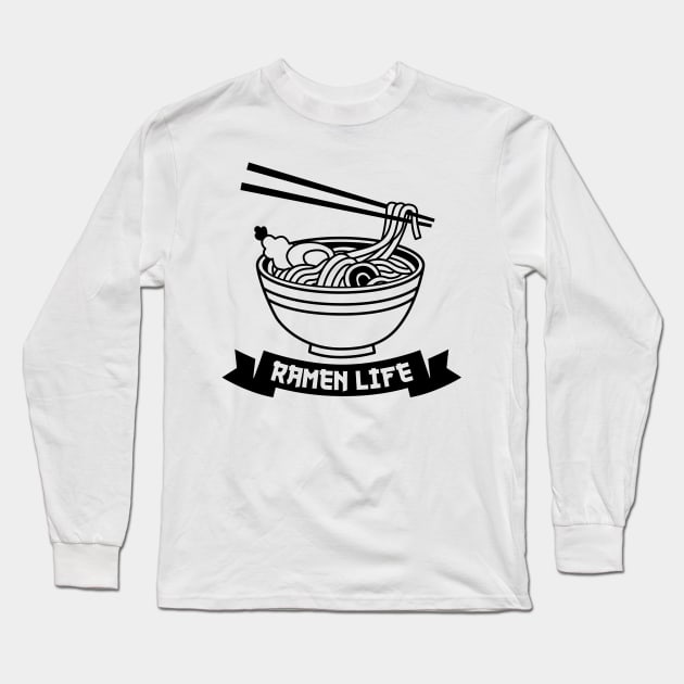 Ramen Life Bowl of Noodles Long Sleeve T-Shirt by DetourShirts